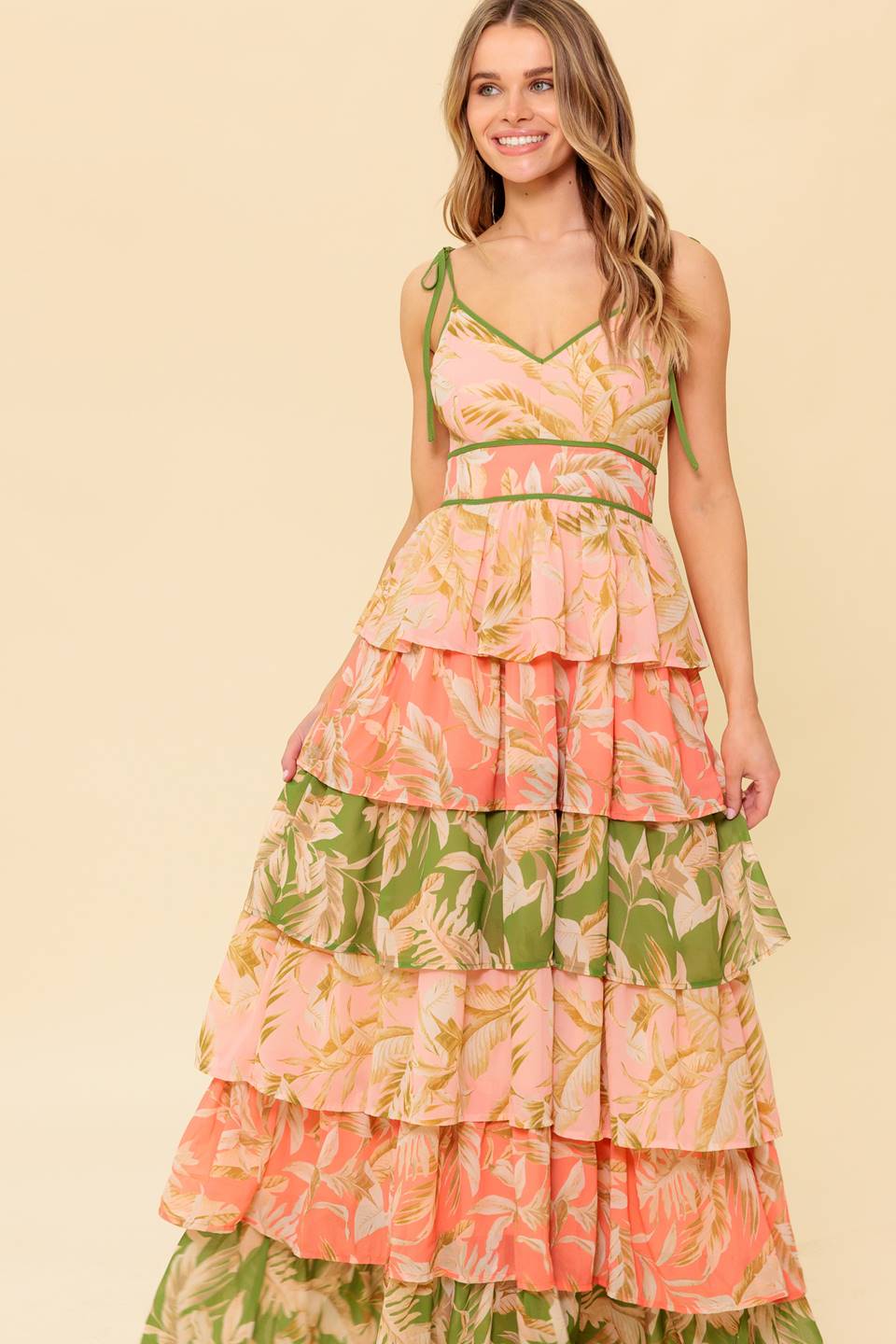 Size Small, FEELS LIKE HOME - TIERED WOVEN MAXI DRESS - FINAL SALE