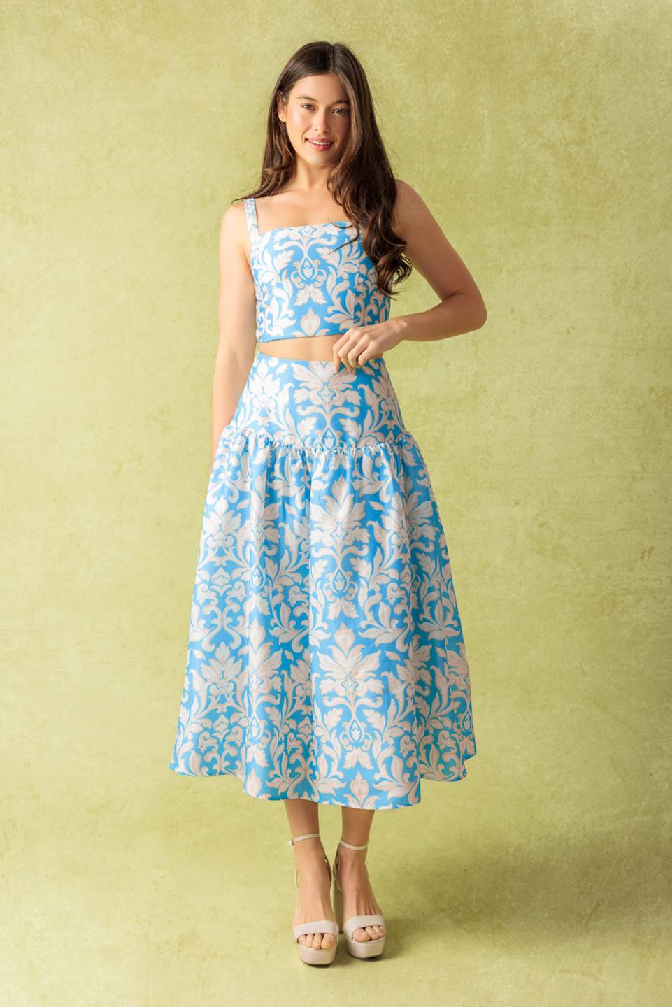 Size Small, LITTLE MOMENTS WOVEN TOP AND SKIRT SET - FINAL SALE