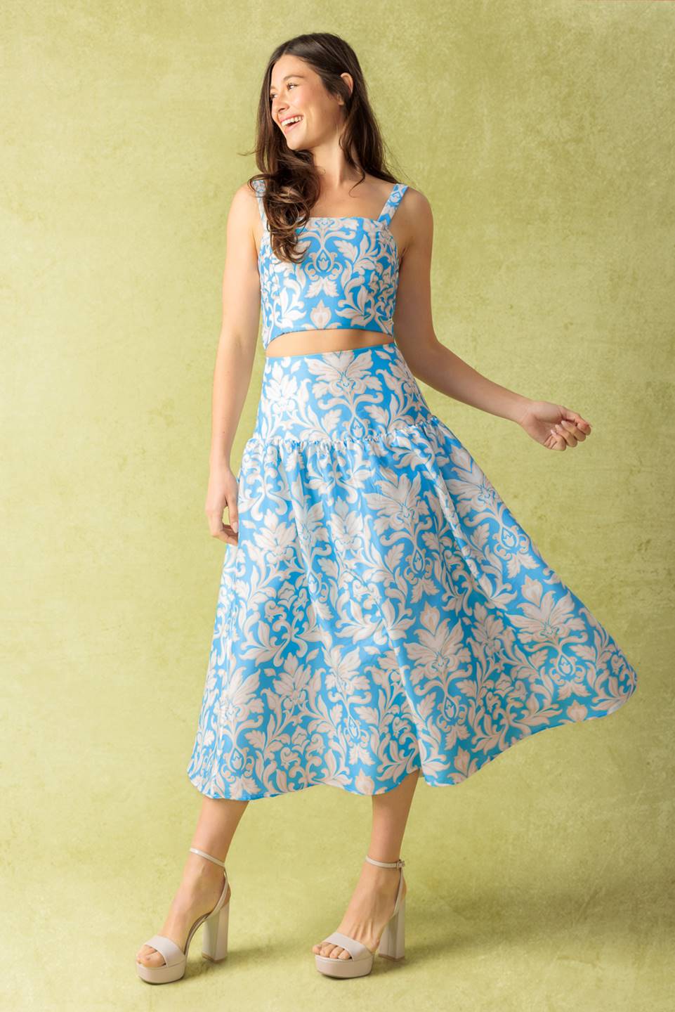 Size Small, LITTLE MOMENTS WOVEN TOP AND SKIRT SET - FINAL SALE